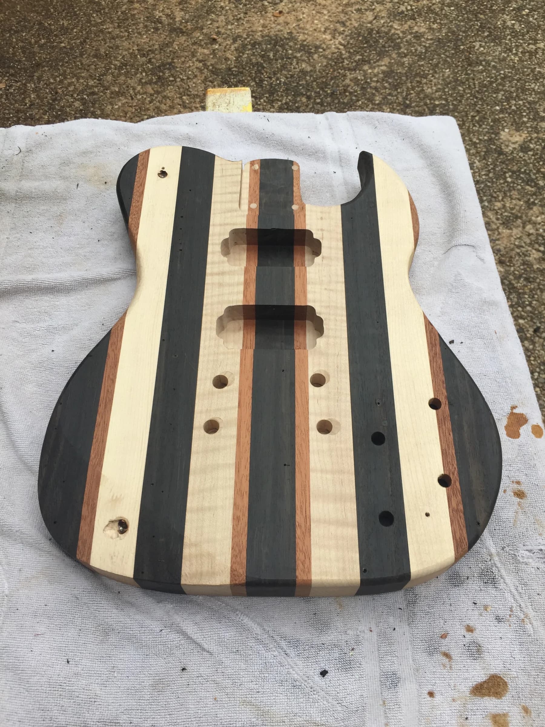 Unfinished striped custom SJR body